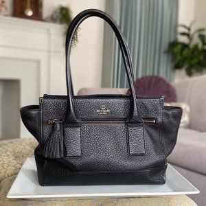 Kate Spade Black Leather Southport Ave Oden Bag